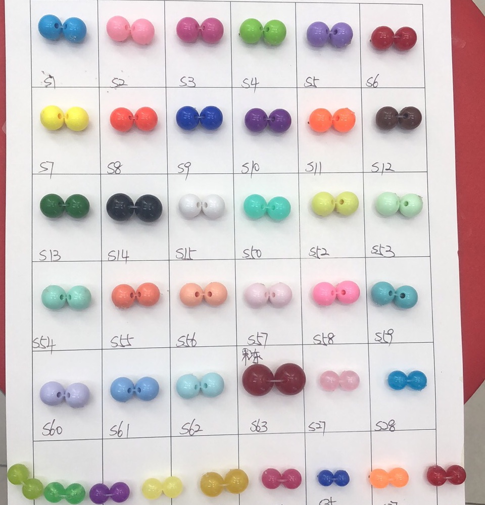 Manufacturers direct solid color bead solid color card DIY accessories bracelet necklace thumbnail