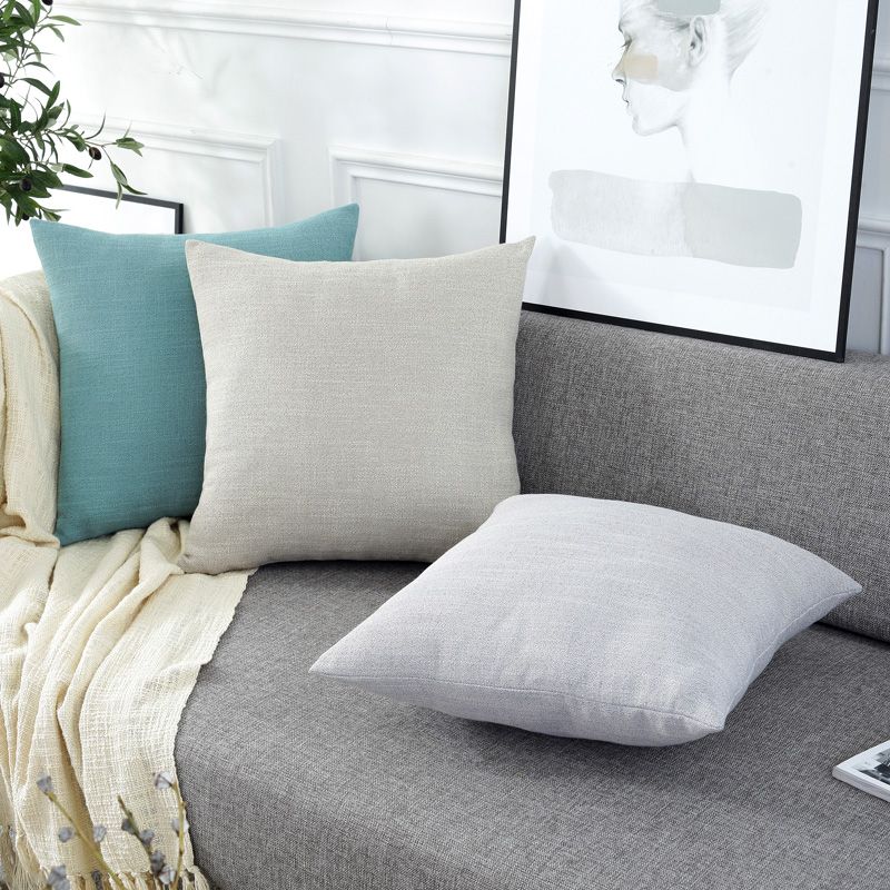 棉麻纯色抱枕现代简约沙发靠垫客厅床头靠枕详情图3