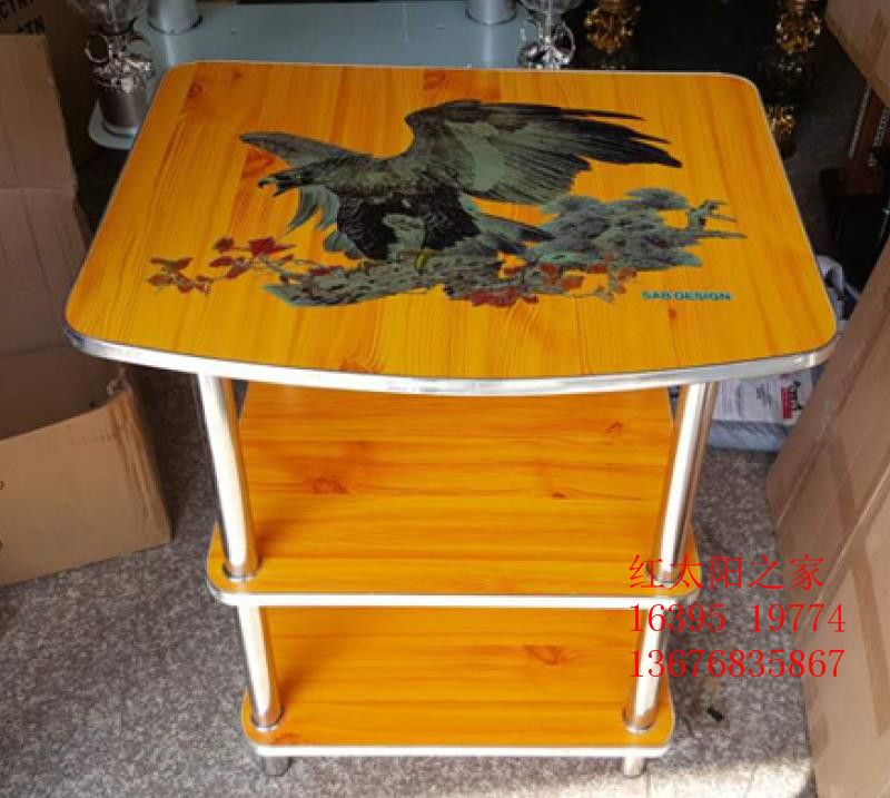 厨房用品置物架 落地多层微波炉架烤箱储物架子收纳架 简易小桌详情图6