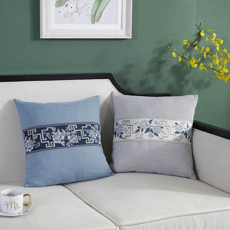 New Chinese-style rosewood sofa cushions, embroidered headrests, bed backrests, Chinese-style living room chair backrests Specification image
