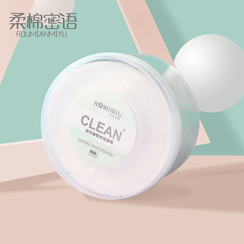 Roll-out cotton pad Makeup remover