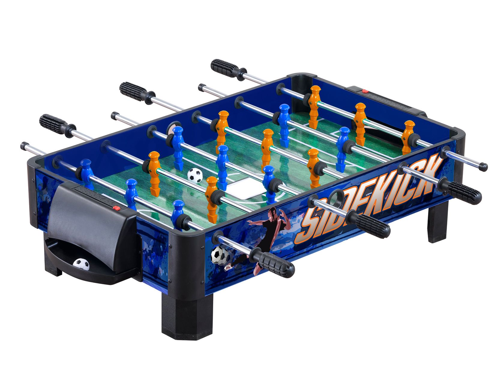 A six-club football table