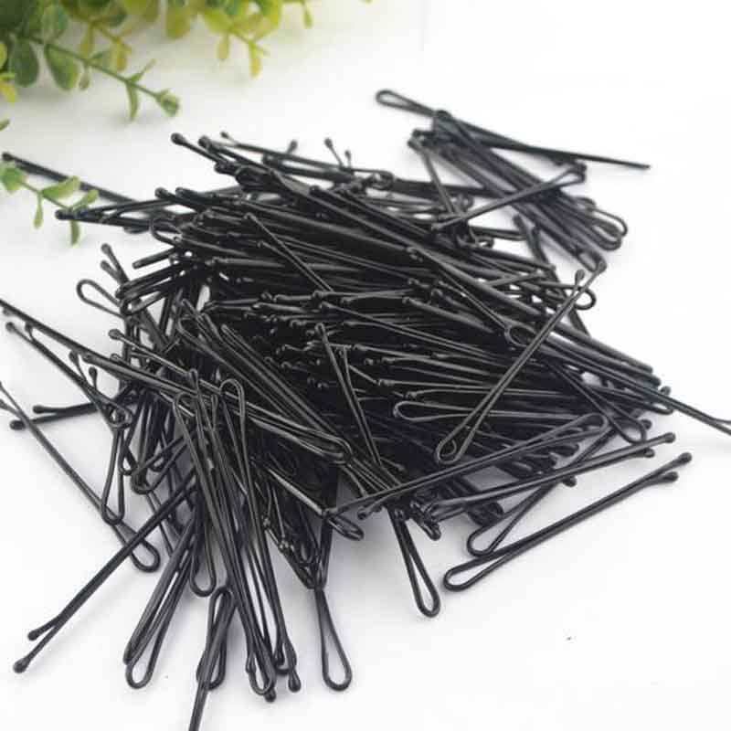 韩版黑色烤漆一字夹盒装U型夹发卡影楼盘发 旅游酒店用品细节图