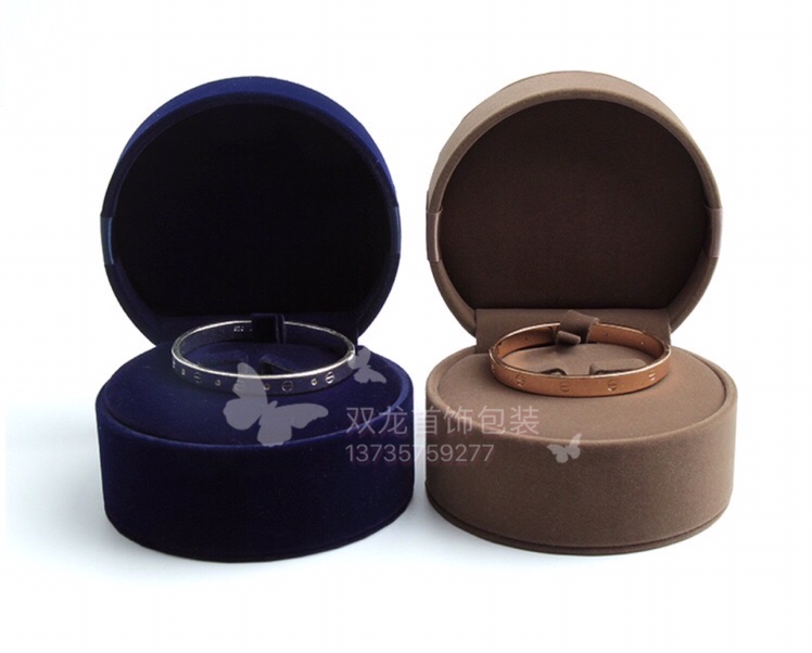 High-end round velvet box set boxes and packaging boxes details Picture