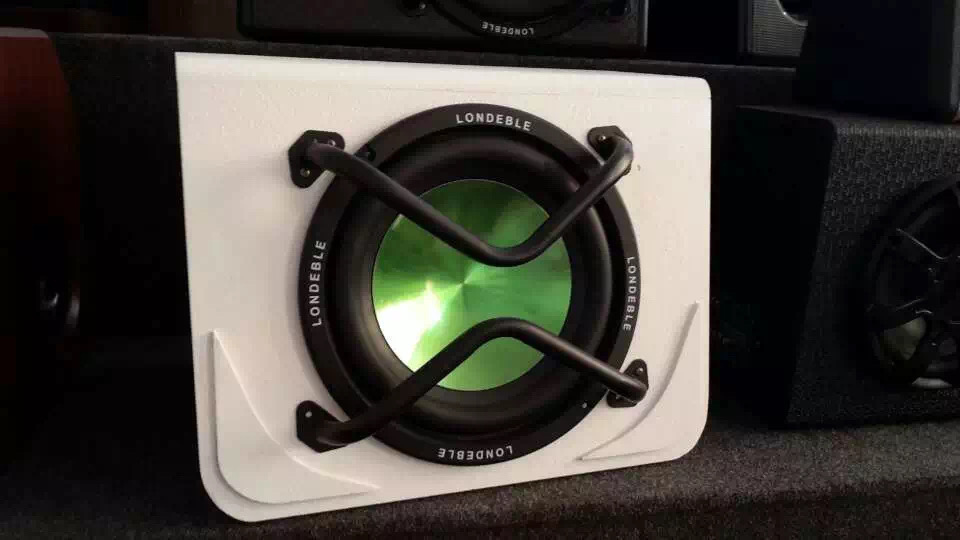 车载低音炮重低音改装10寸梯型后备箱专用汽车音响带功放超薄