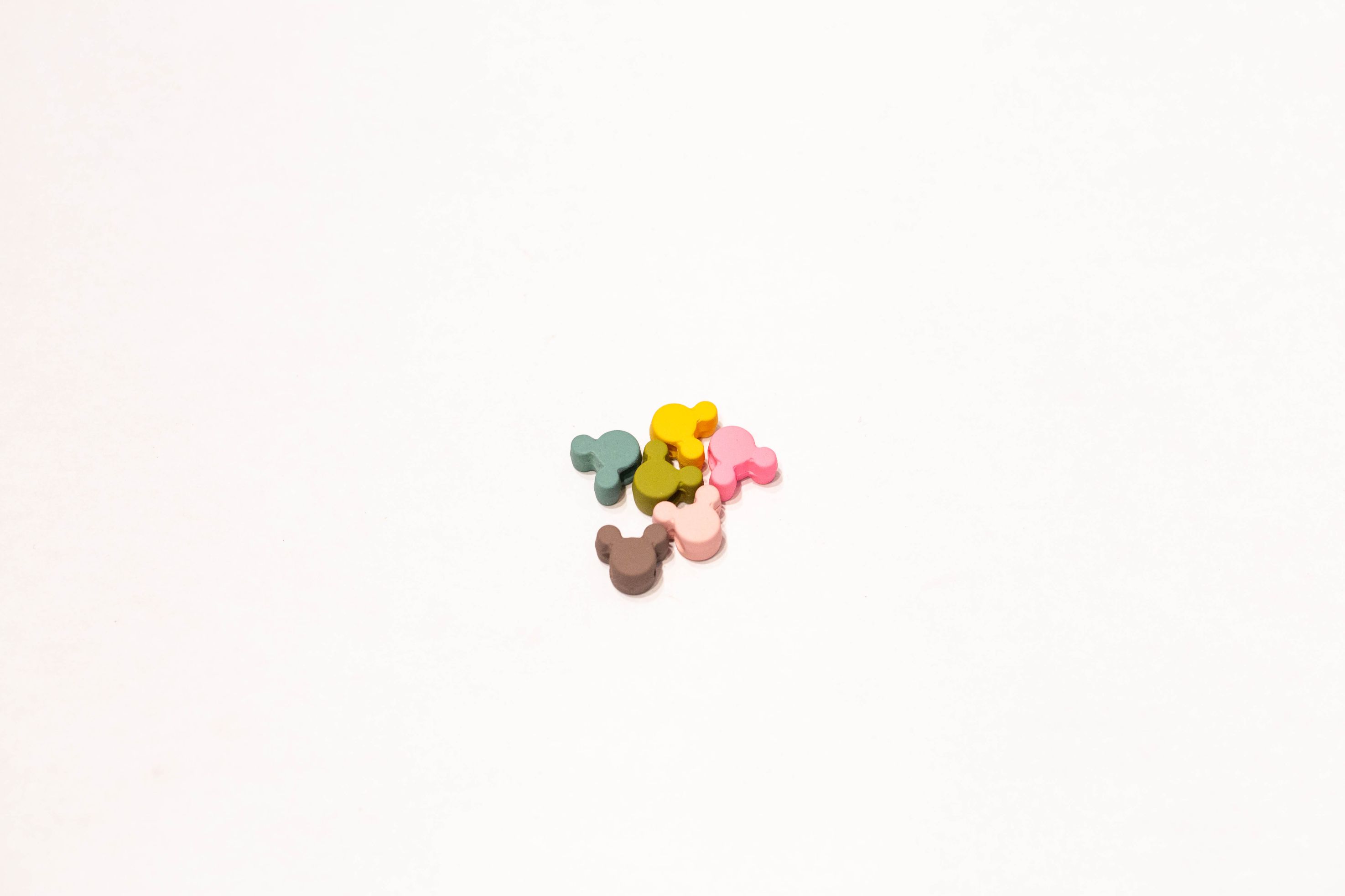 Manufacturers direct rubber painted bear accessories accessories Korean version of the new stripe rope accessories bead wholesale thumbnail