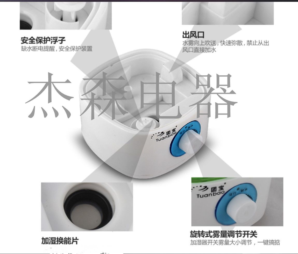 超声波加湿器大雾量静音家用空调房卧室办公室增湿器详情图7