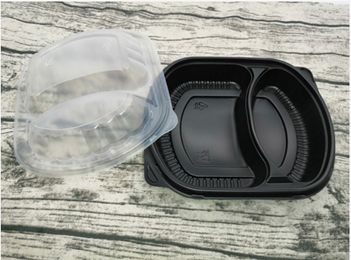 双格带盖餐盒18002