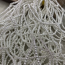 黑胆石3.0圆珠水镀白银，可diy手链，脚链，项链，头饰，可做服饰配件