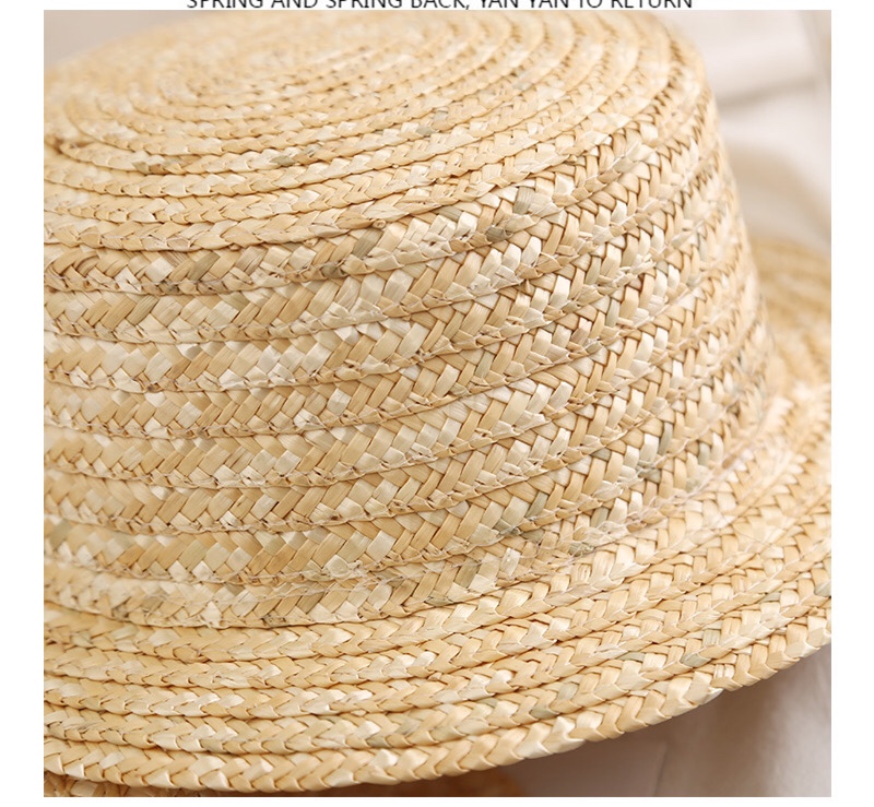 Korean-style sweet bow straw hat, flat-topped top hat, summer vacation travel sun hat, sun-protective beach hat Application Scenario
