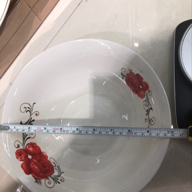 10寸红花陶瓷碗盘碟、特价，库存，现货详情图1