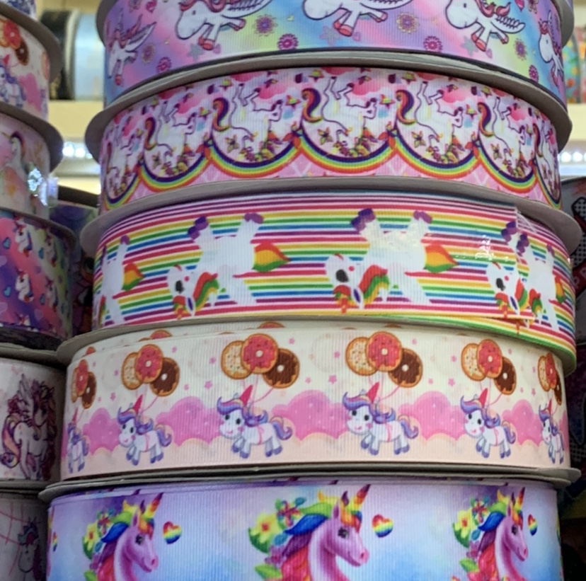 2.5公独角兽数码印罗纹带