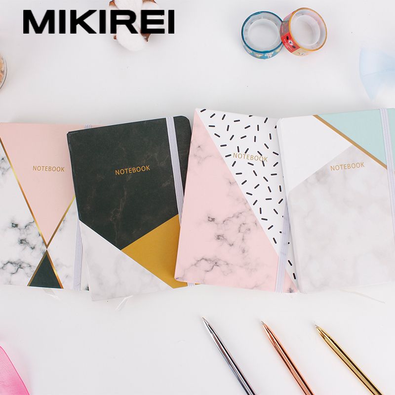 MIKIREI博众文化办公文化纸品本册笔记本记事本 几何作业日记本硬面方格简约学生用品账笔记本详情图1