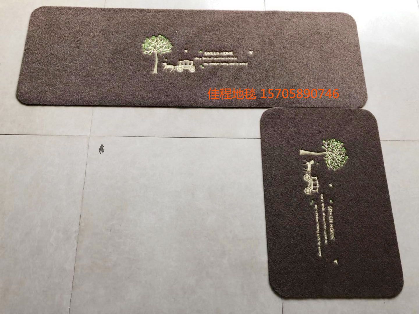 New best-selling and affordable embroidered rubbing pads, kitchen 2-piece set, kitchen pads, household pads, water-absorbing and anti-slip pads, combination pads Specification drawing