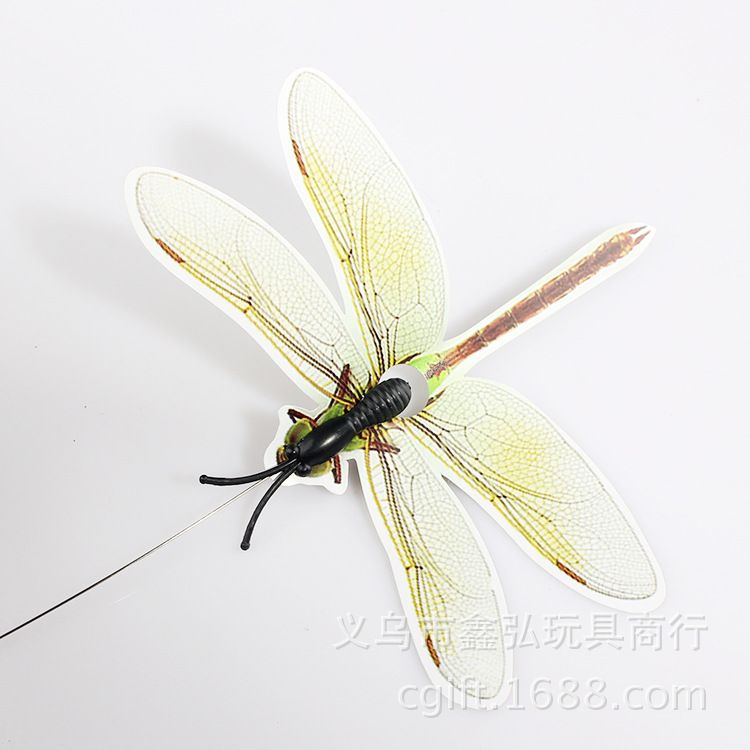 太阳能逗猫仿真蜂鸟 电动仿真蜻蜓飞鸟玩具 树脂工艺品园艺装饰详情2