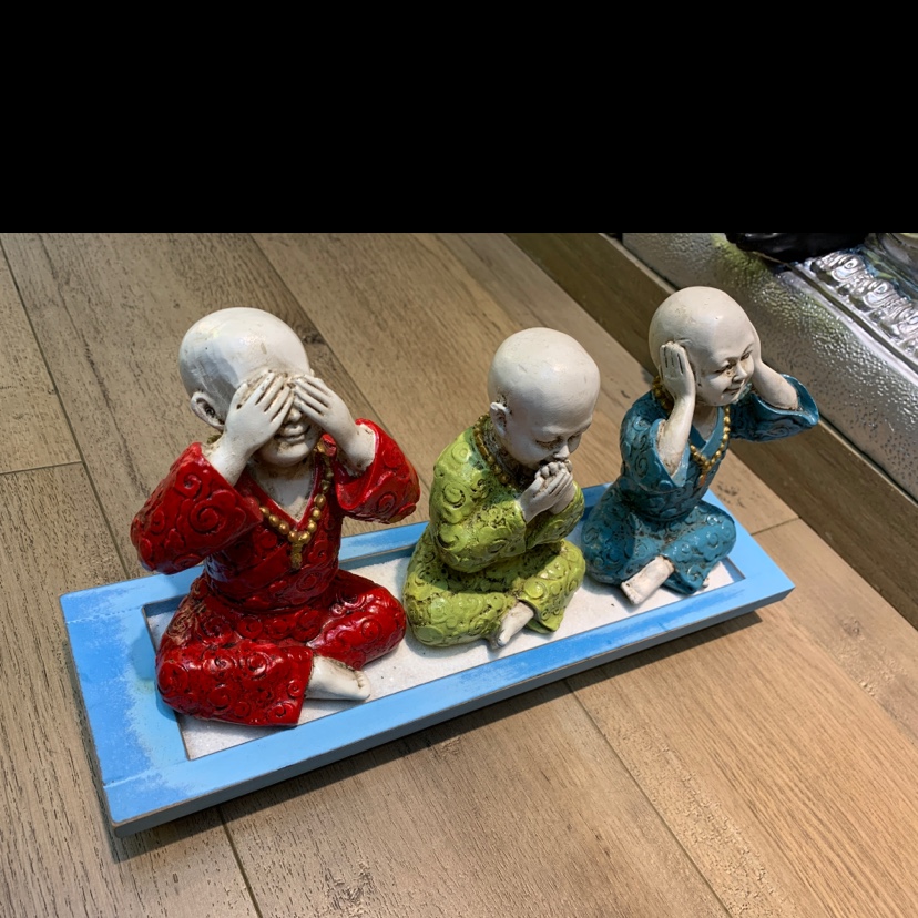 Colorful Three-Not-Little Novice set tabletop ornaments, resin handicrafts, window display SPA decoration, photography and film props Specification image