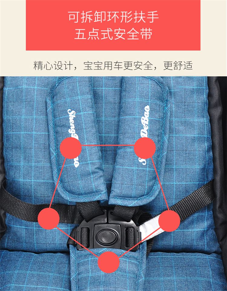 马卡龙新色儿童口袋车可折叠婴儿车可带上飞机童车详情图9