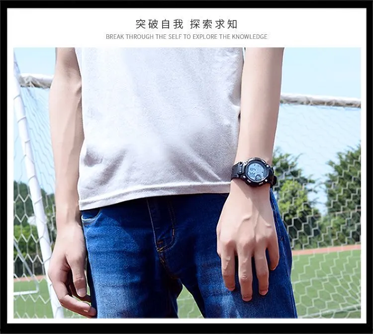 Mingrui Children's Watch, boys' waterproof electronic watch, multi-functional luminous, running sports, boys' watch for primary and secondary school students detail image 8