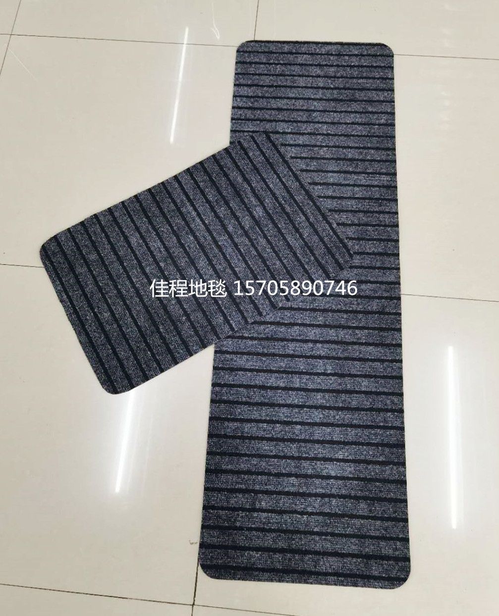 7-striped kitchen combination mat, striped kitchen mat, pvc kitchen foot mat, anti-slip door mat, polypropylene floor mat, household mat details Picture