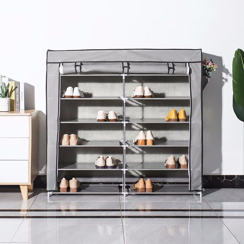 收纳布衣橱鞋架 T-2712A六排双层鞋架细节图