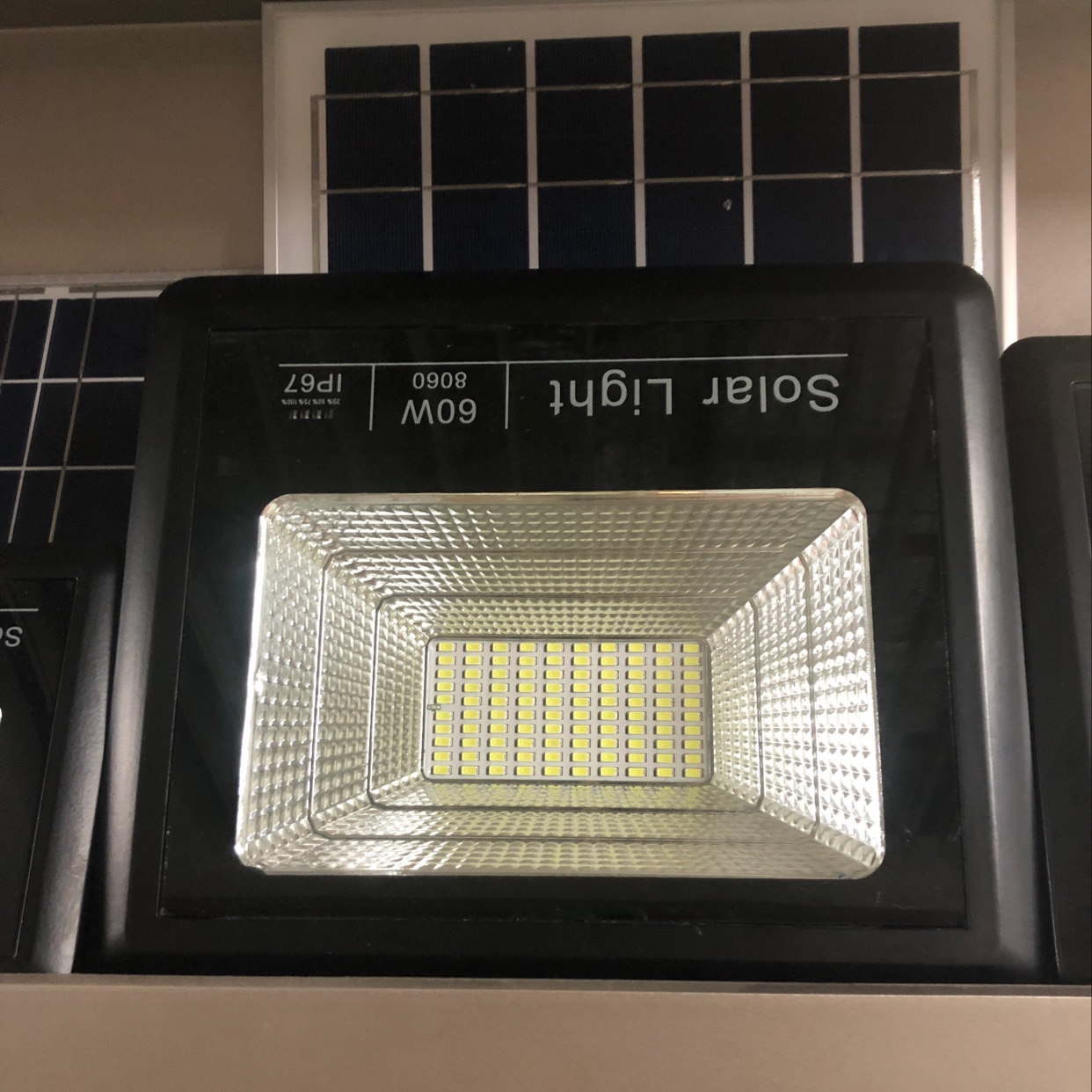 Household outdoor waterproof LED 60W solar projection lamp strip panel