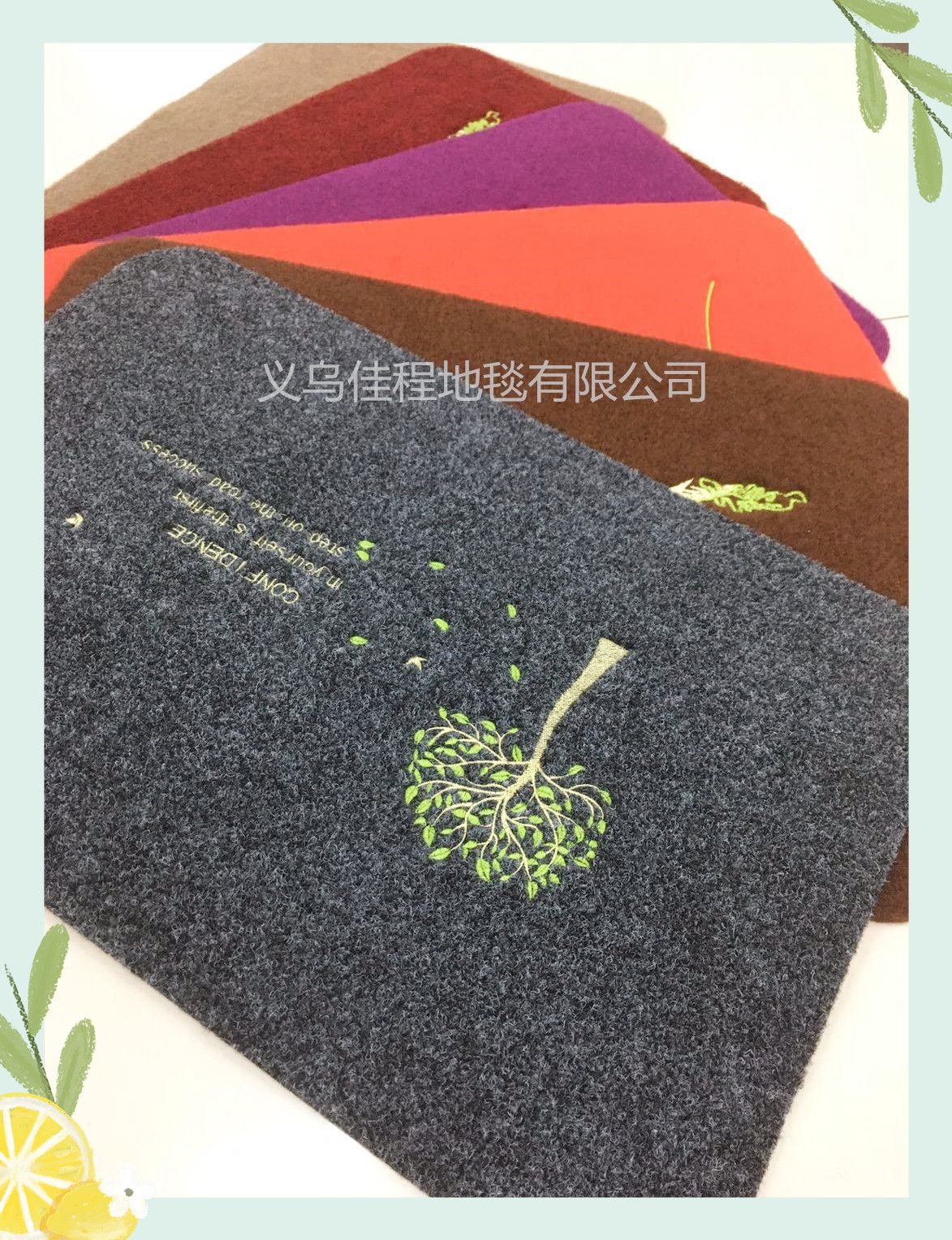 Cheap TPR bottom embroidered rubbing pad, anti-slip pad, door pad, anti-slip foot pad, embroidered foot pad, export pad Specification drawing