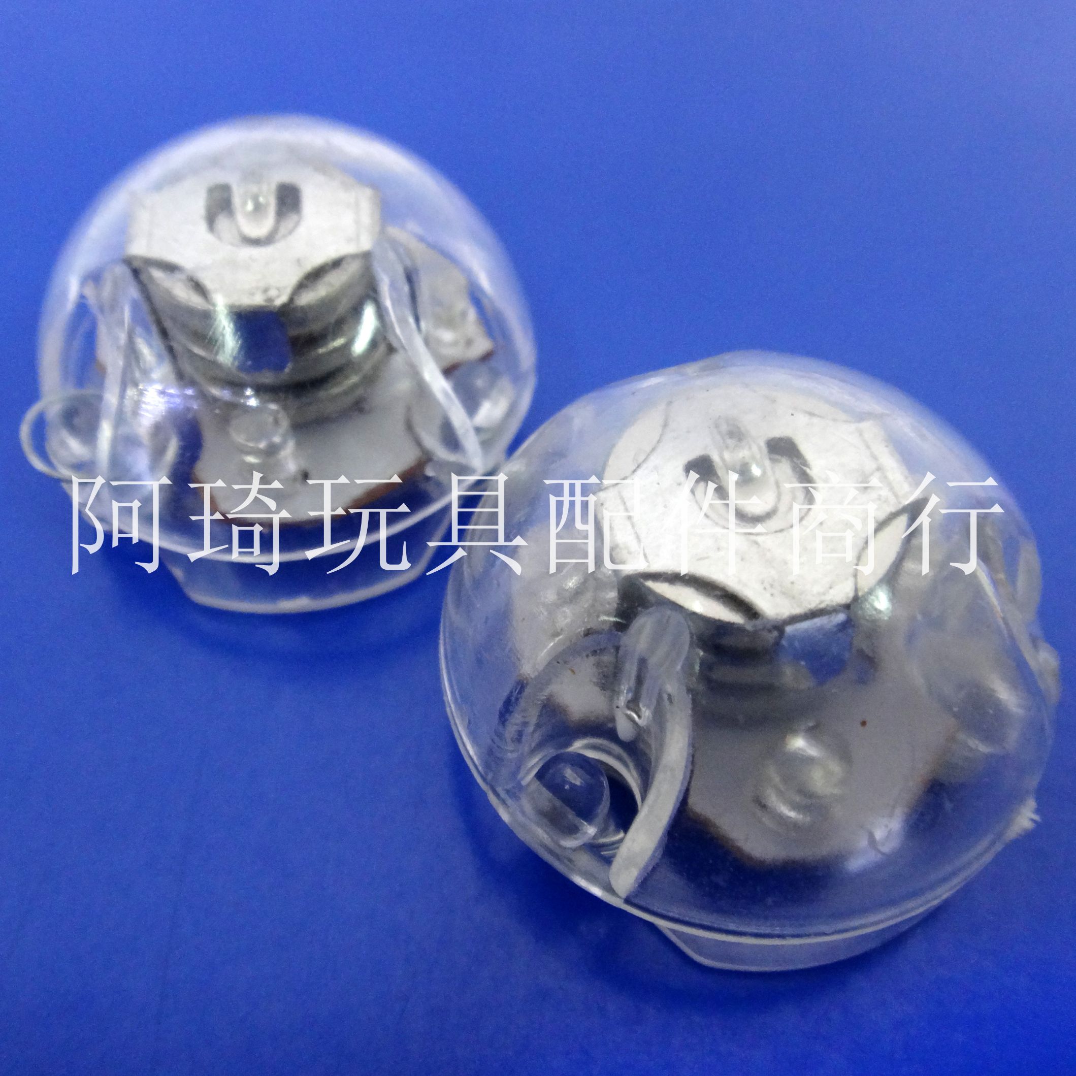 玩具配件半球形挤压闪灯红绿蓝三色