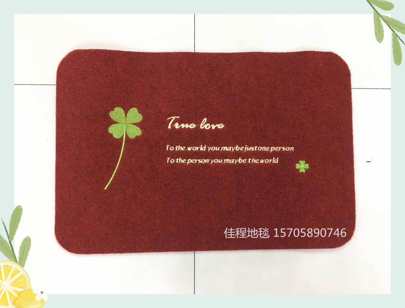 Cheap TPR bottom embroidered rubbing pad, anti-slip pad, door pad, anti-slip foot pad, embroidered foot pad, export pad Item Picture