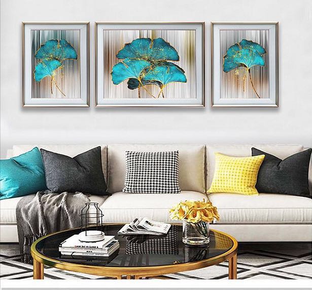 Living Room Dining Room Decorative Painting Hanging Painting Sofa Background Painting Wall Painting Triptych Specification drawing