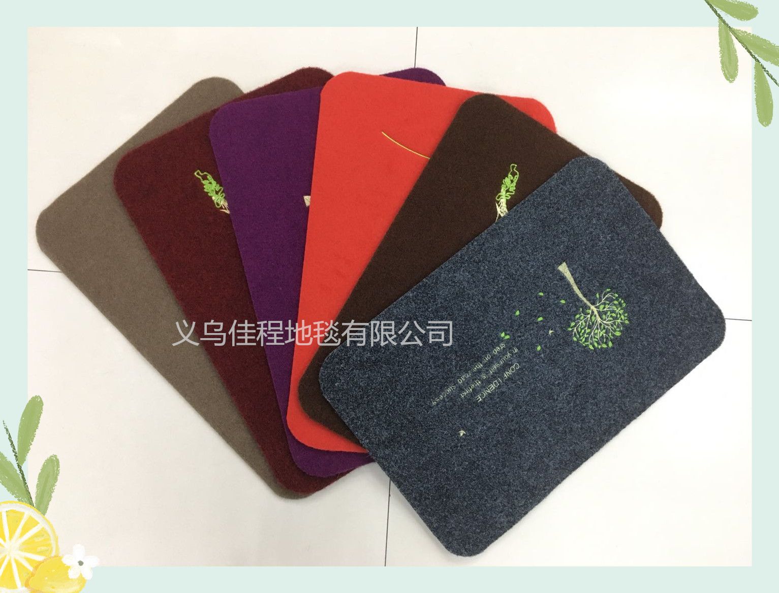 Cheap TPR bottom embroidered rubbing pad, anti-slip pad, door pad, anti-slip foot pad, embroidered foot pad, export pad full figure