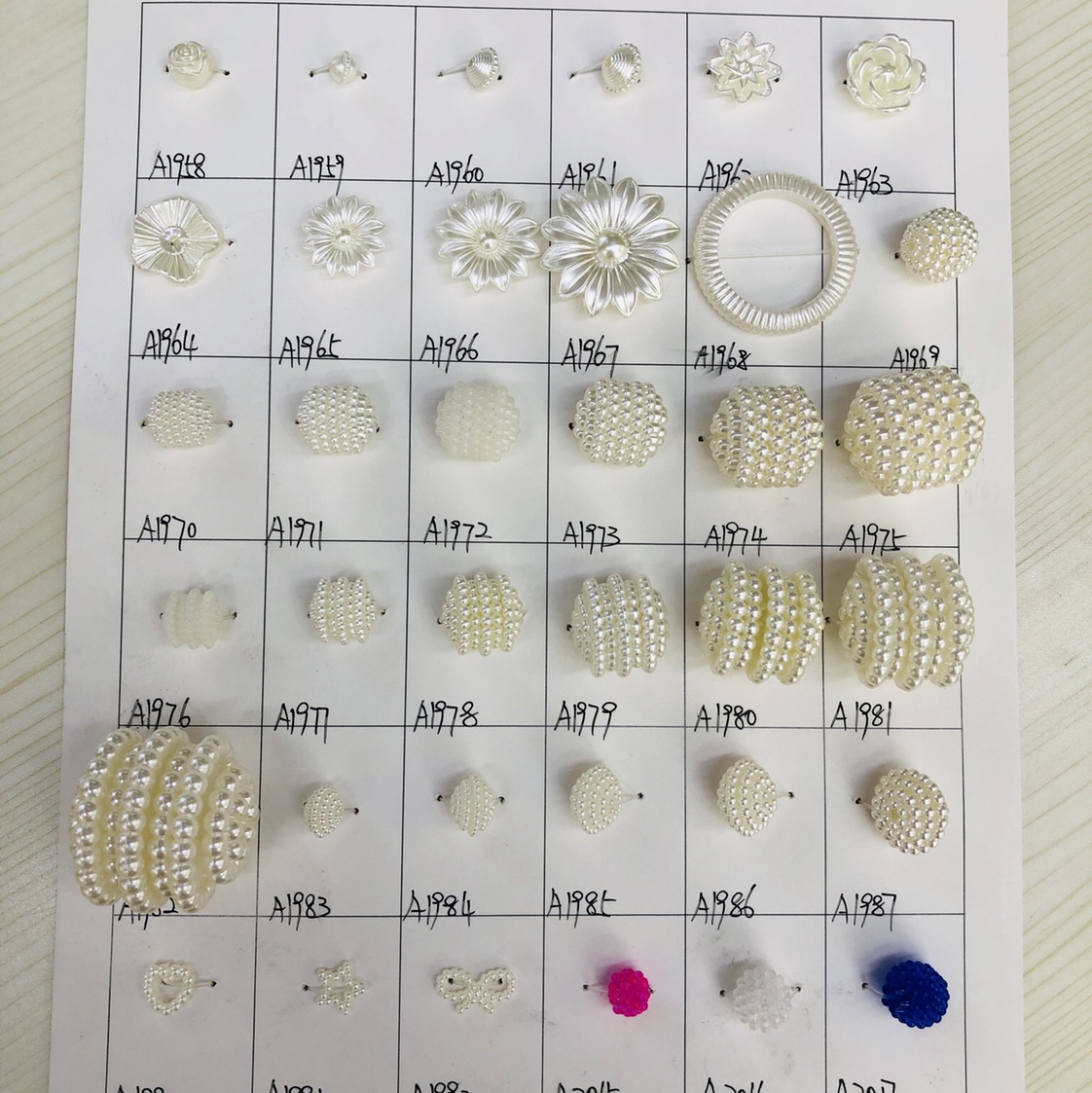 Abs imitation pearl profiled flower pearl thumbnail