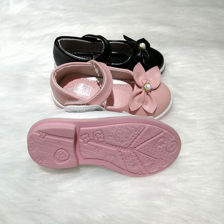 女孩小皮鞋带钻花款软底防滑透气魔术贴女宝宝小皮鞋详情图5