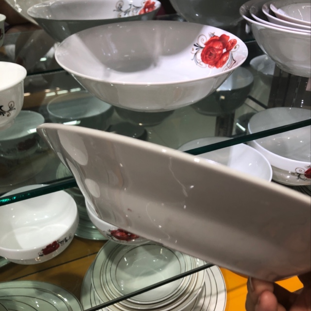 9-inch red flower ceramic plates, bowls and spoons! Special offer, stock, in stock Specification image