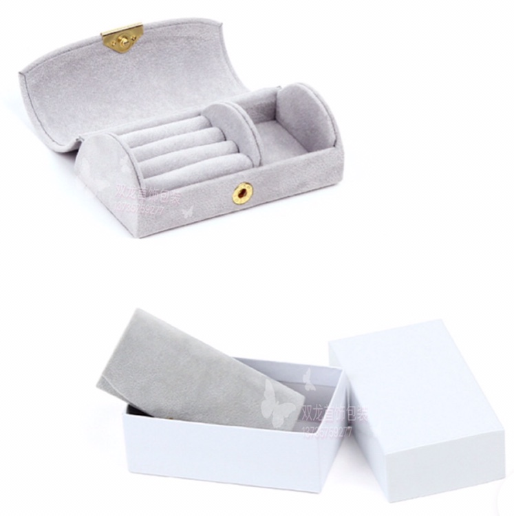 Korean-style jewelry box, high-end pelleted velvet travel portable jewelry storage bag, bracelet, stud and accessory storage box undefined