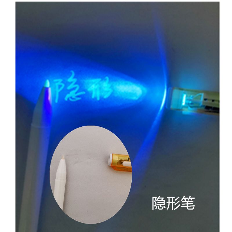 Invisible pen, vanishing pen, magic pen, ultraviolet light visible character lamp pen detail image 3