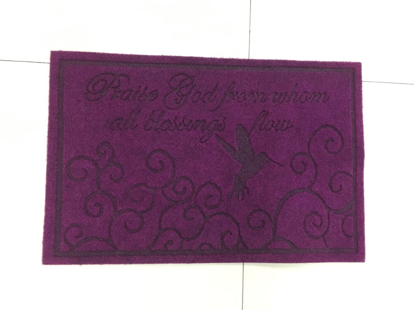 TPR bottom laser engraved floor mat, anti-slip foot mat, engraved rubbing mat, engraved door mat for foreign trade Item Picture