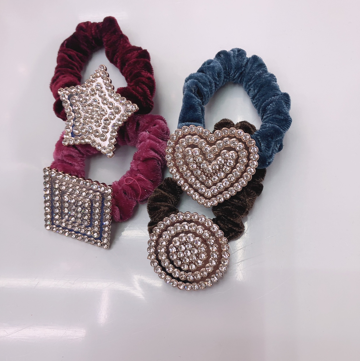 Striped Dot Drill Small Circle Ins Simple Small Small Circle Super Soft Temperament Head Rope Daily All Senior Sense Rhinobasil Hair Rope Tied Hair Band Female