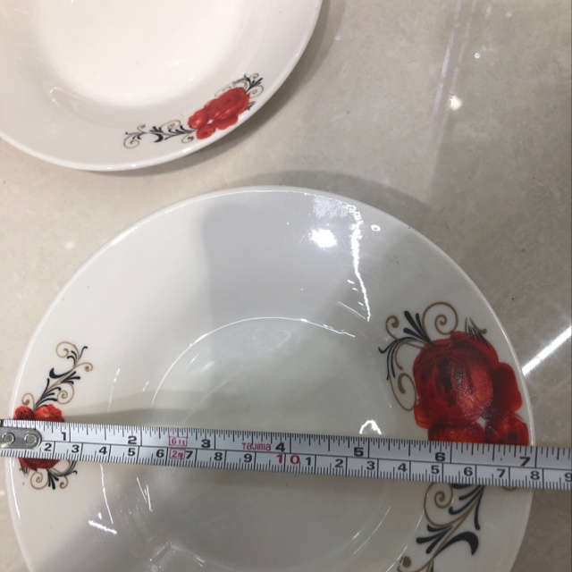 7-inch red flower ceramic plates, bowls and spoons! Special offer, inventory, factory direct sales, wholesale and retail, in stock, offline physical store. Consult before placing an order details Picture