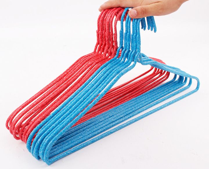 728加粗浸塑衣架加大被单大衣晾晒架地摊10元店货源衣架现货批发产品图