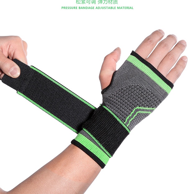 户外运动绷带针织护腕护具成人举重健身护手掌套图