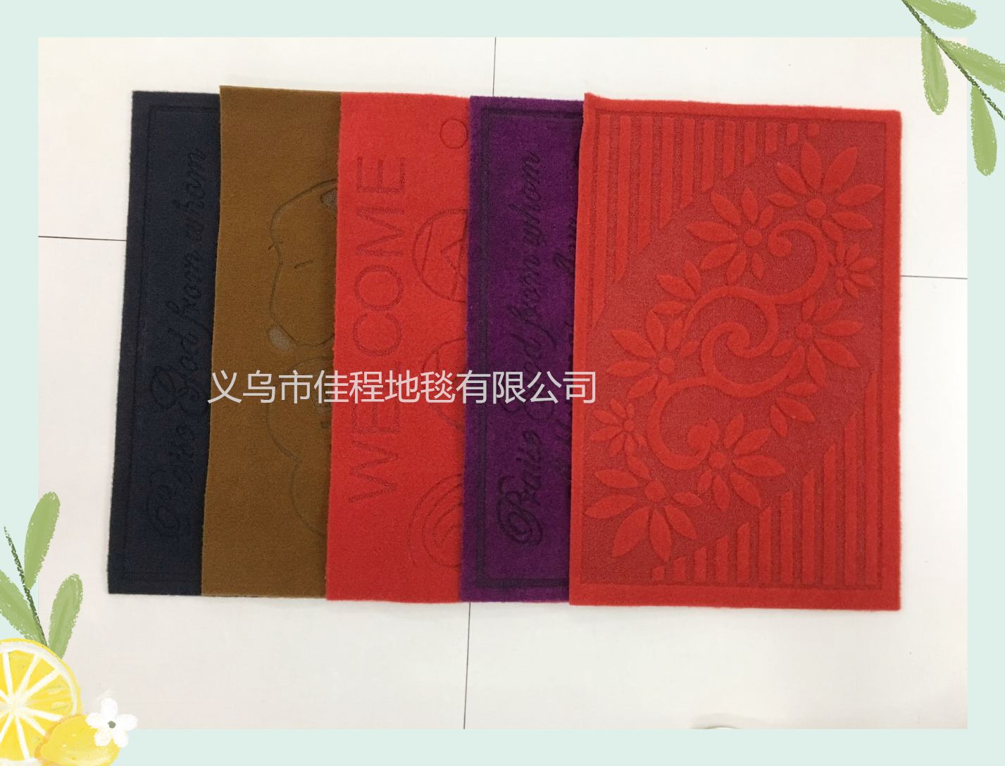 TPR bottom laser engraved floor mat, anti-slip foot mat, engraved rubbing mat, engraved door mat for foreign trade details Picture