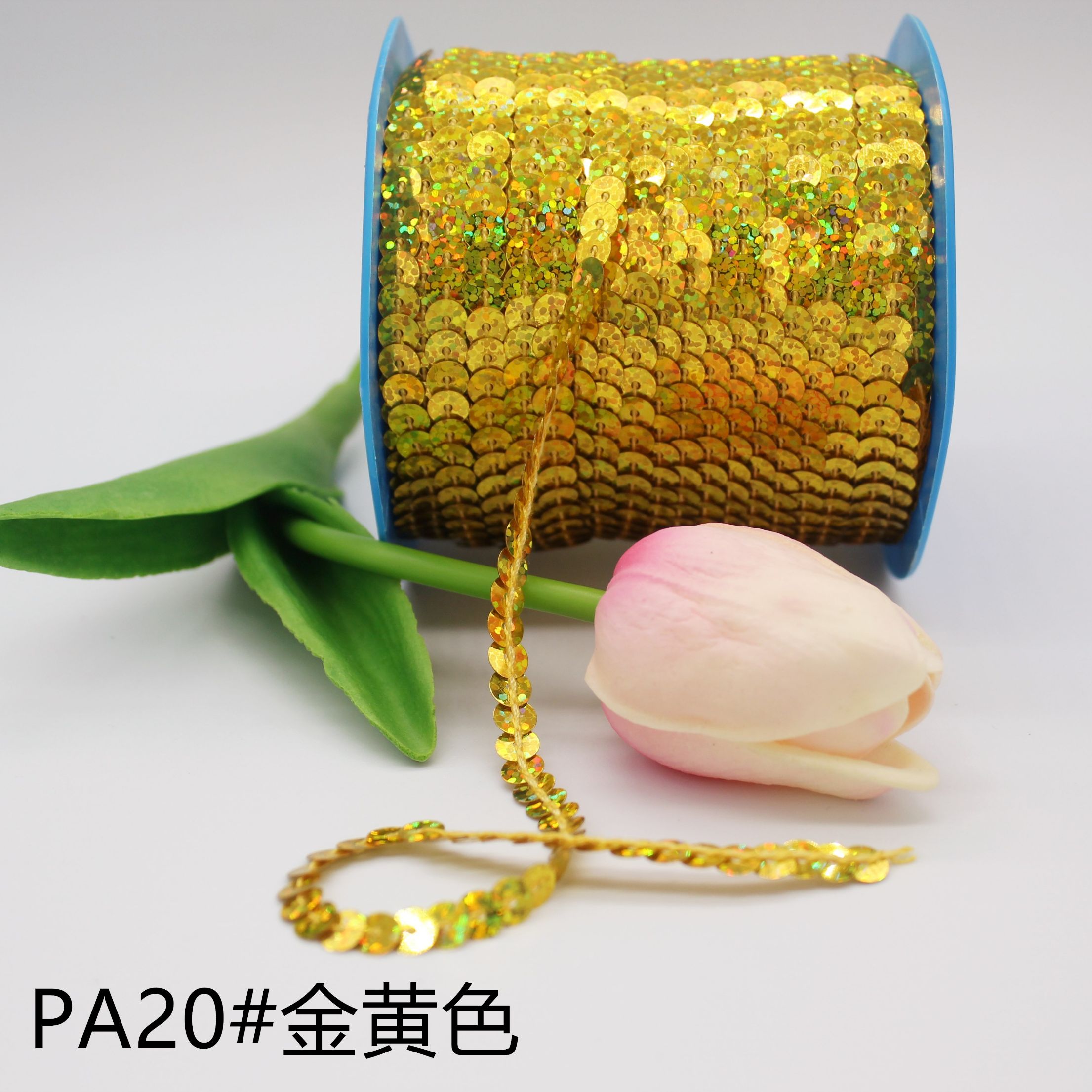 厂家直销环保镭射连线亮片 演出服装饰亮片 不破裂 现货款详情图1