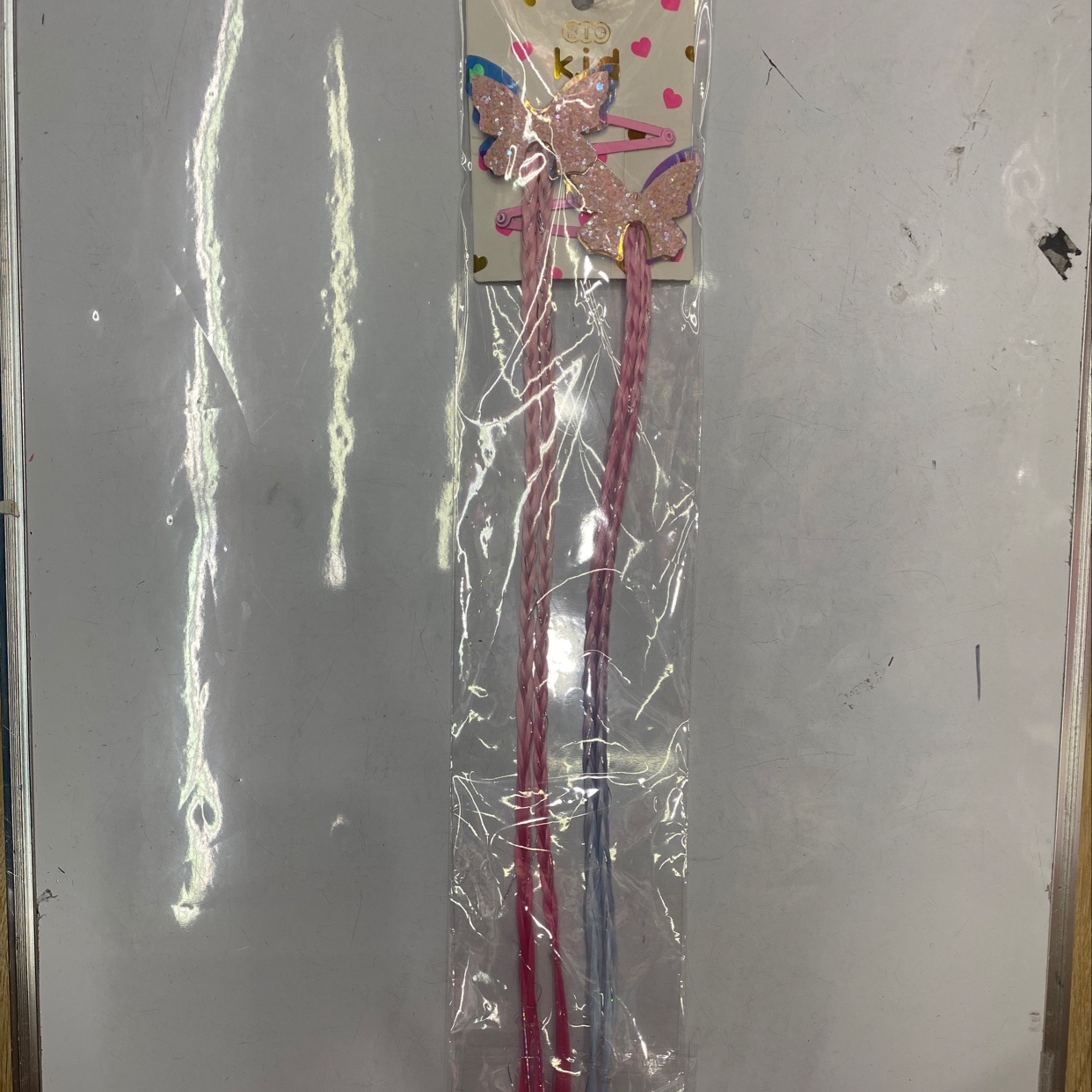 蝴蝶韩版儿童渐变假发冰雪奇缘套装发夹发饰蝴蝶结