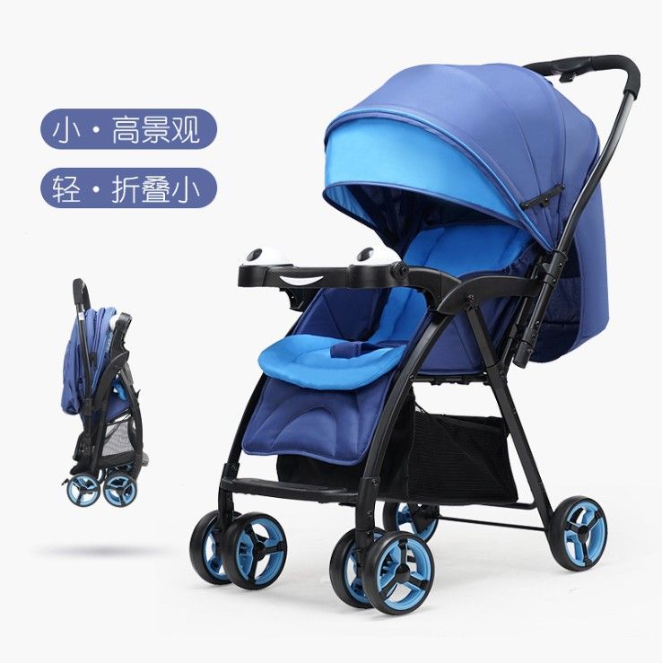 可以换向双向手推婴儿车可坐可躺童车产品图