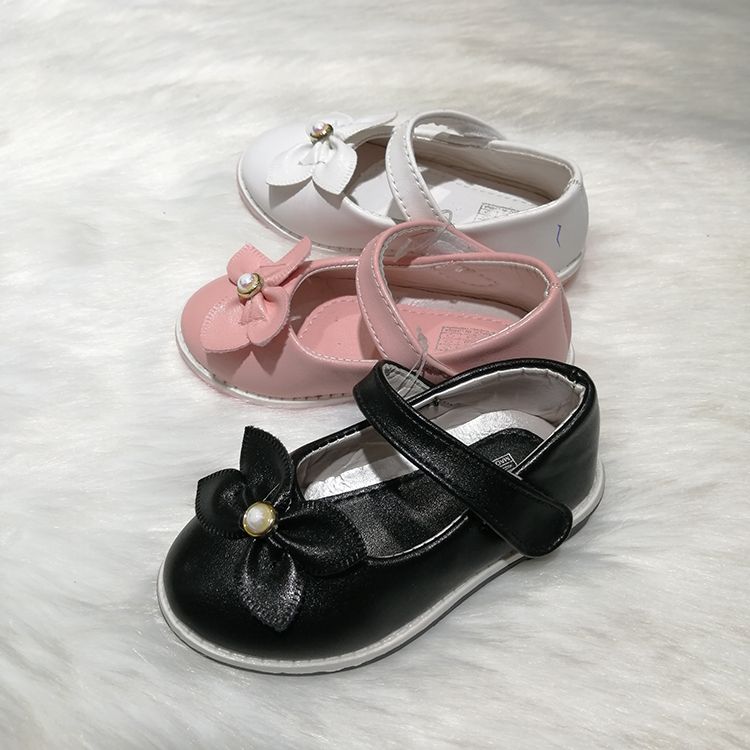 女孩小皮鞋带钻花款软底防滑透气魔术贴女宝宝小皮鞋详情图4