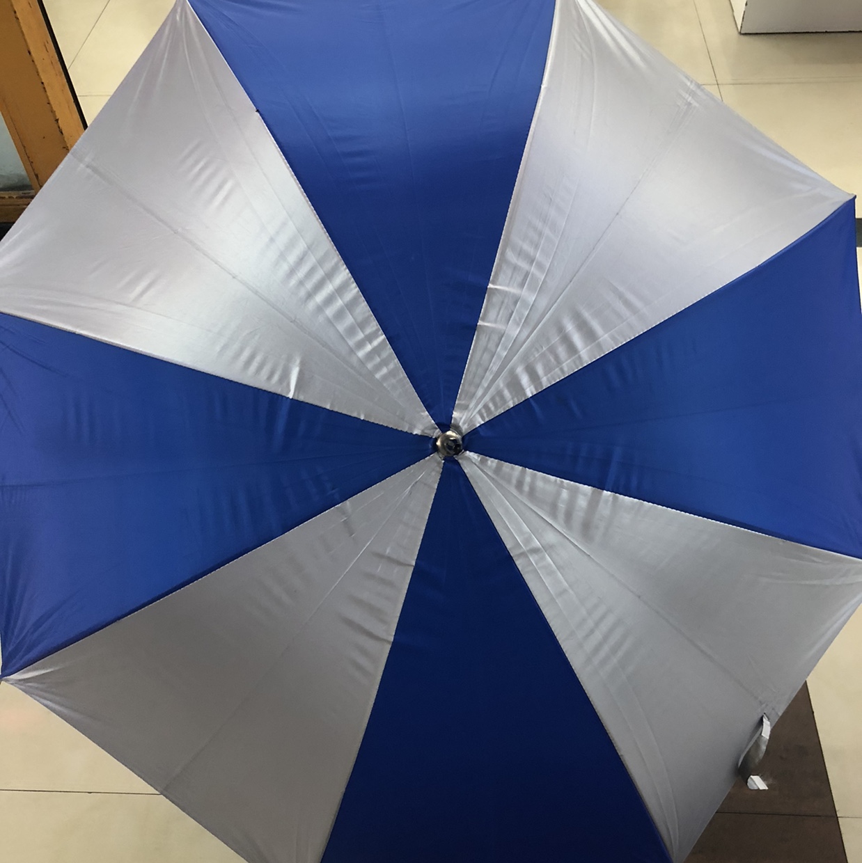 75Cm 8K Double Hand Open Silver Rubber Umbrella Specification drawing