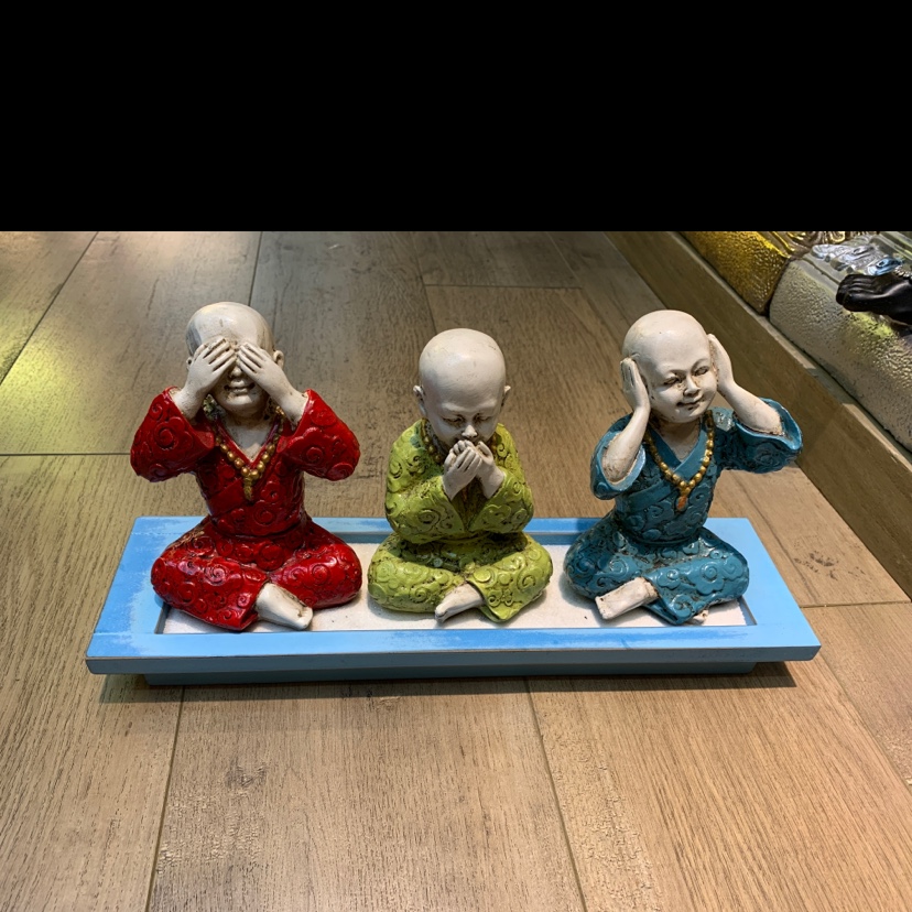 Colorful Three-Not-Little Novice set tabletop ornaments, resin handicrafts, window display SPA decoration, photography and film props