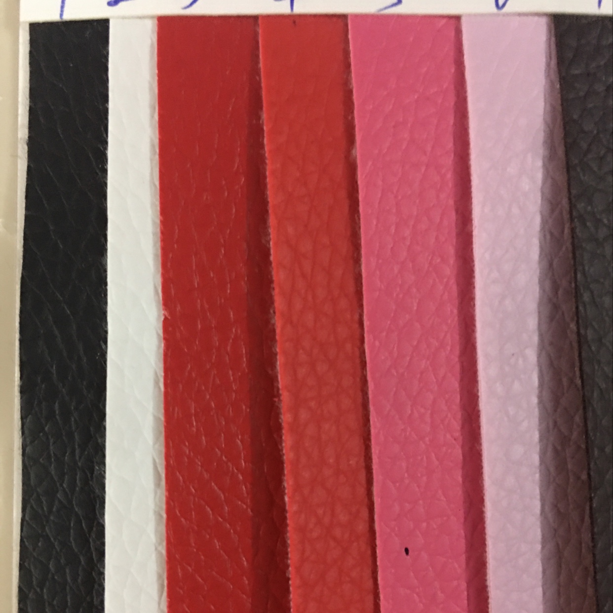 Direct sales of the latest PVC leather products with large lychee patterns in stock, including high, medium and low-end bags, sofas, shoes and fabrics details Picture