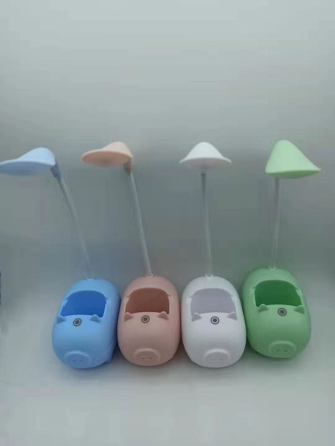 New Piglet Charging Small Desk Lamp Students Reading Eye Protection Desk Lamp Item Picture