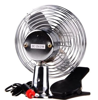 Car electric fans 12V and 24V car metal four-blade fans 6-inch and 8-inch car fans details Picture